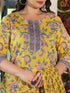 Women Plus Size Yellow Pure Cotton Kurta Set With Dupatta